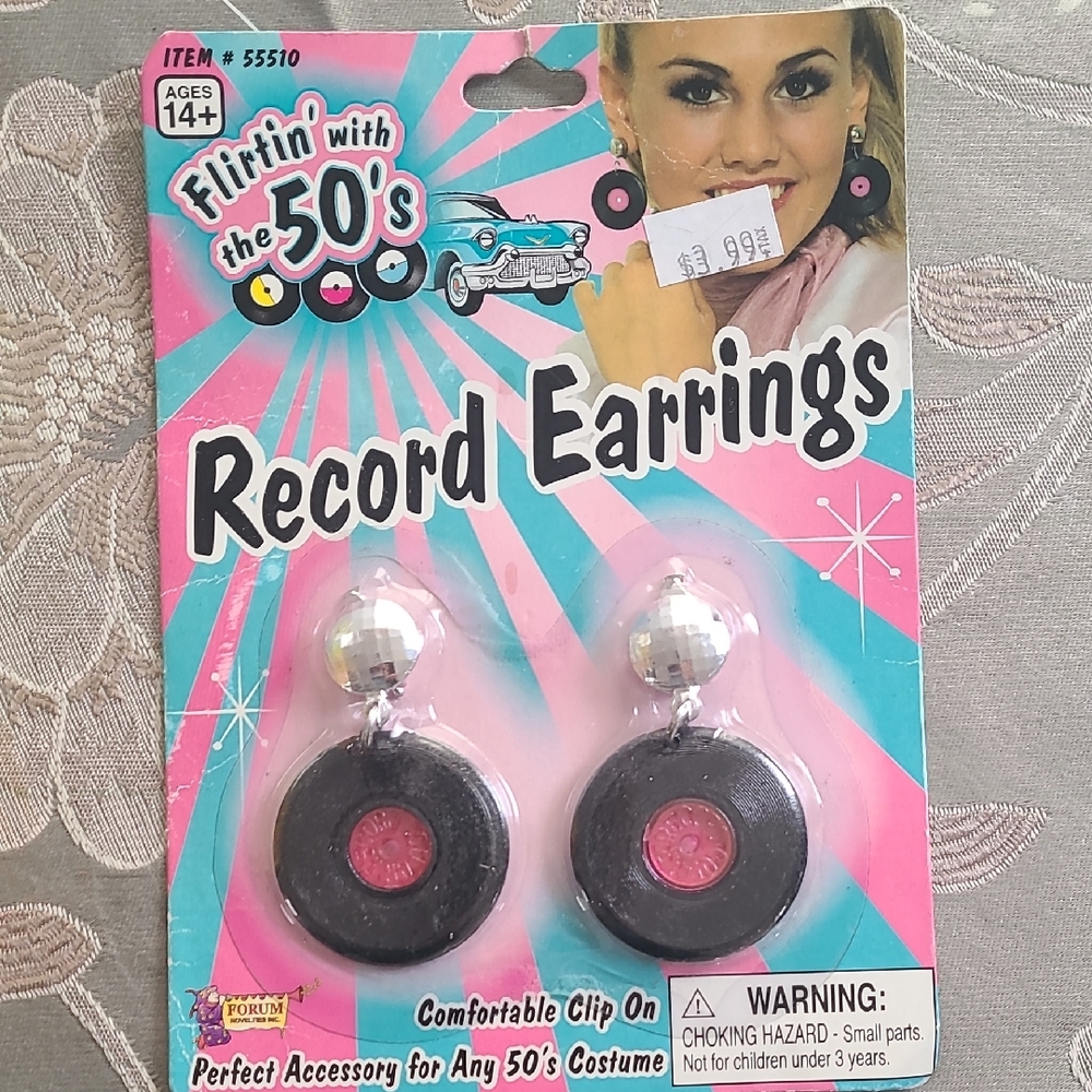 50's Style Record Earrings